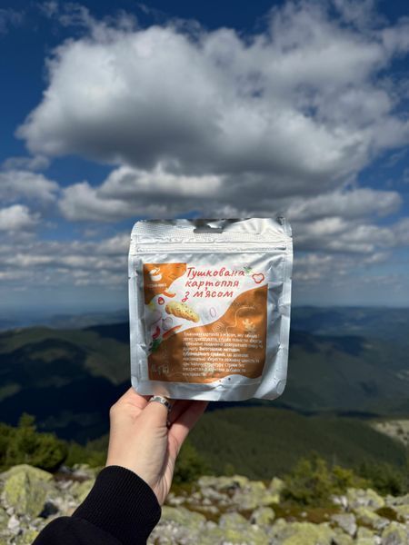 Freeze-dried stewed potatoes with meat | Quick meal